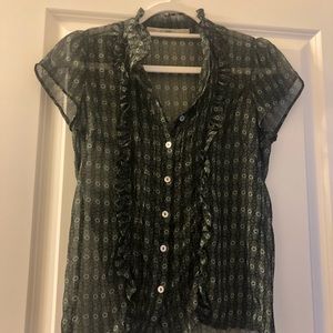 Nordstrom Gibson dark green top